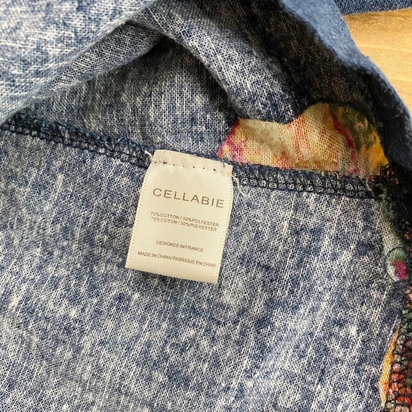 Cellabie Cotton Blend Floral Top Soft Designed in France XL - Picture 5 of 8